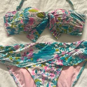 Lilly Pulitzer strapless bikini size 10